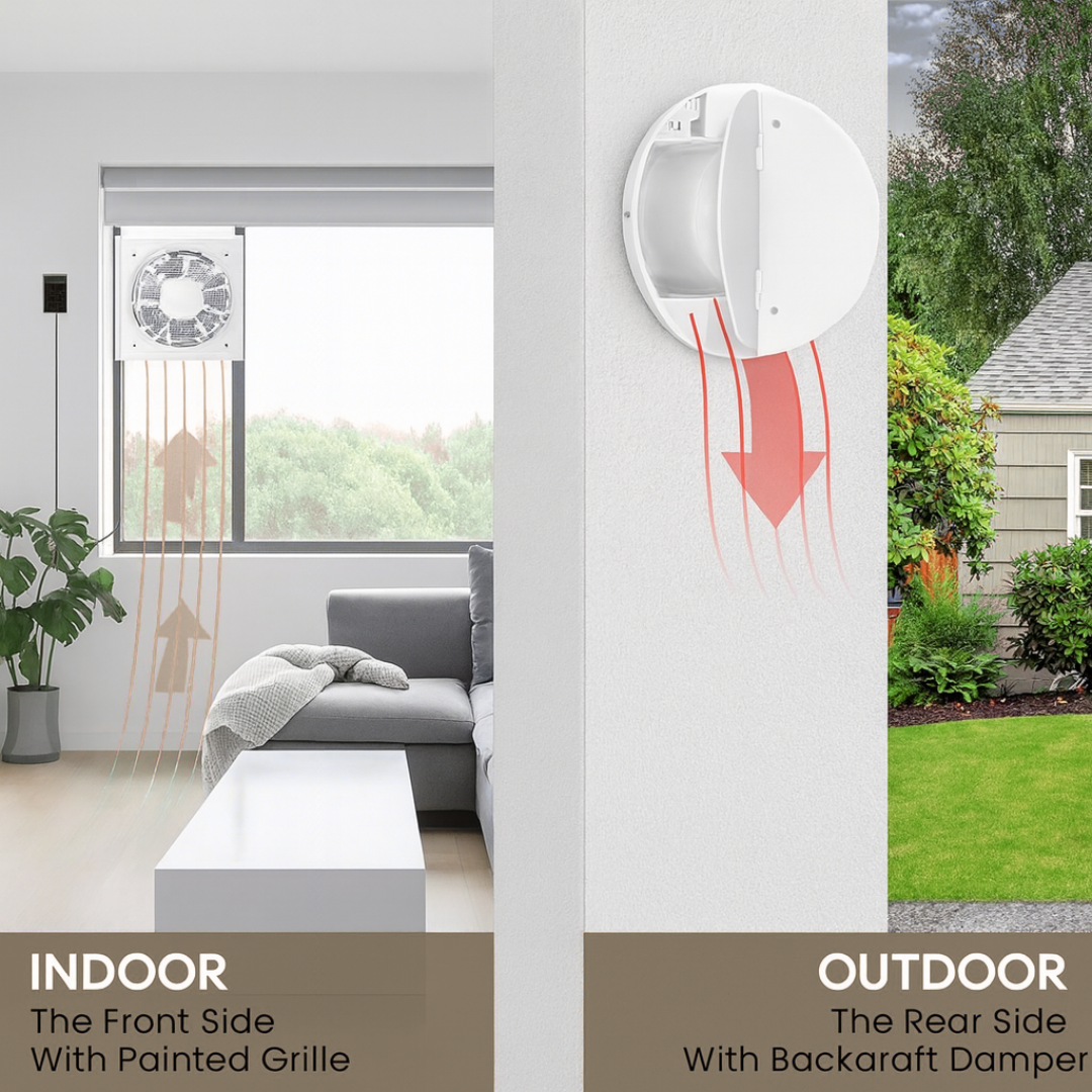 Wall Mounted Exhaust Fan Super Silent Ventilation