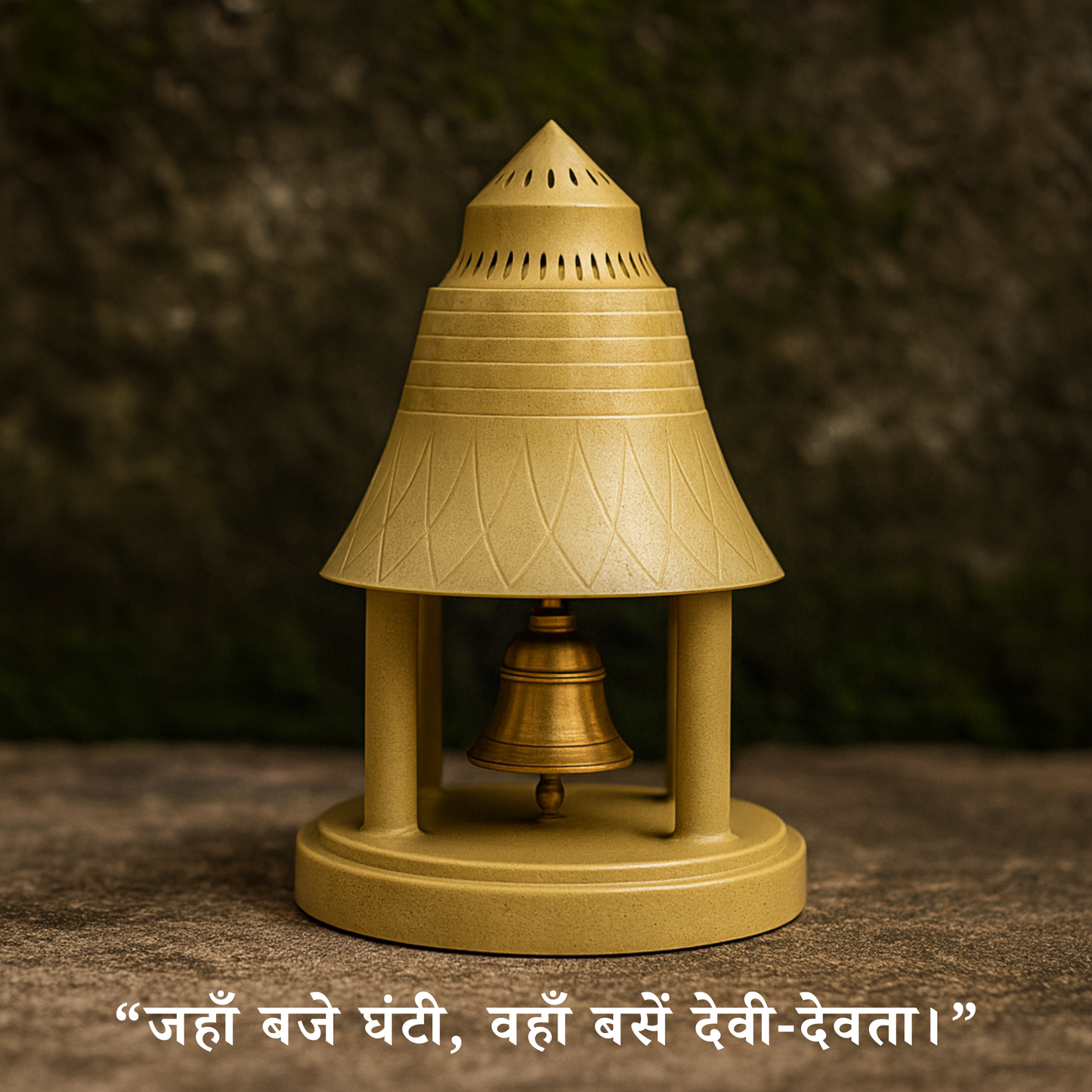 Electric Temple Bell with Adapter – Decorative & Spiritual Device