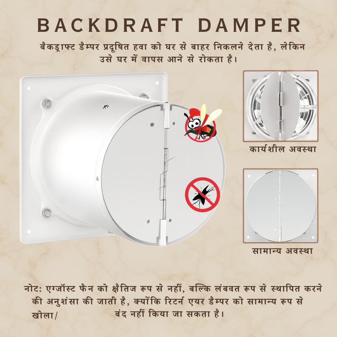 Wall Mounted Exhaust Fan Super Silent Ventilation