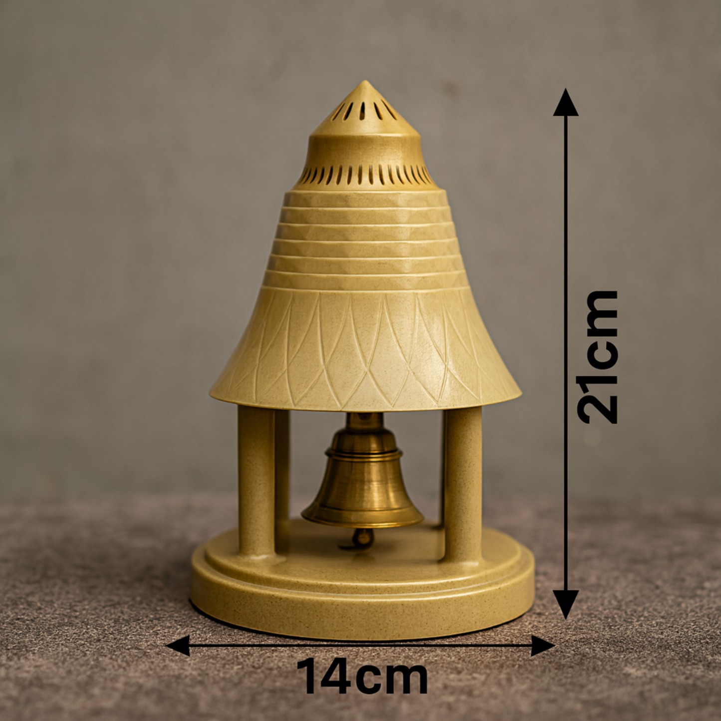 Electric Temple Bell with Adapter – Decorative & Spiritual Device