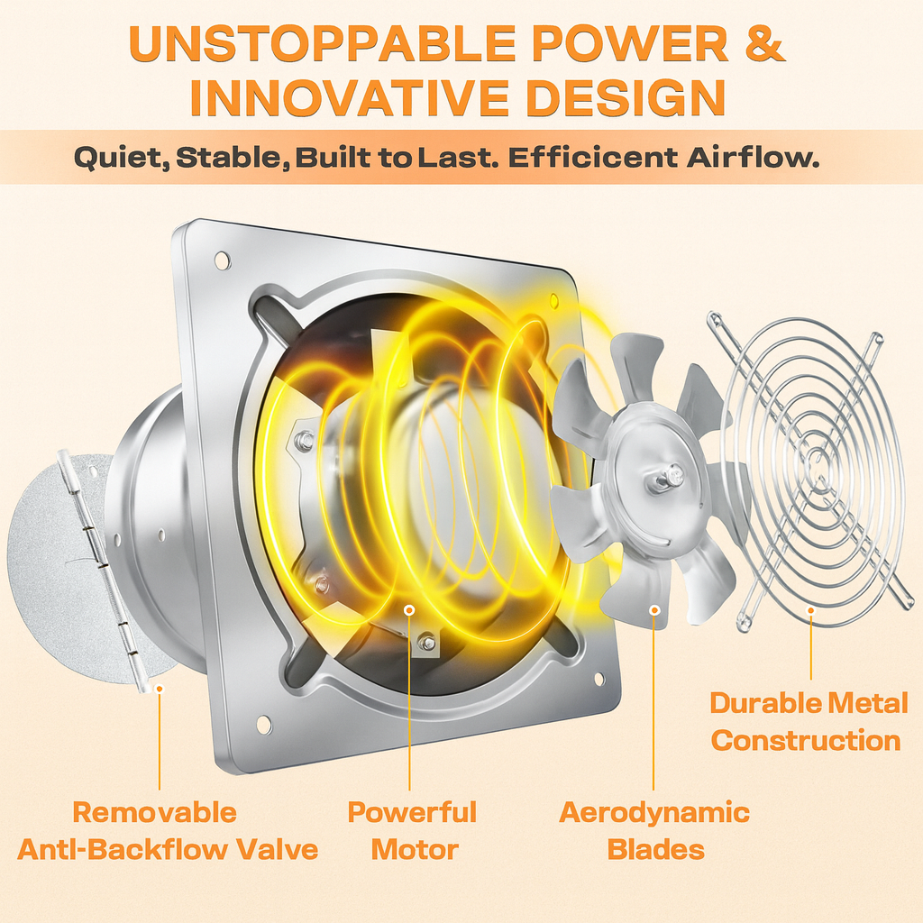 Wall Mounted Exhaust Fan Super Silent Ventilation